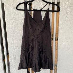 Flower Stitch Eyelet Romper. New with tags.